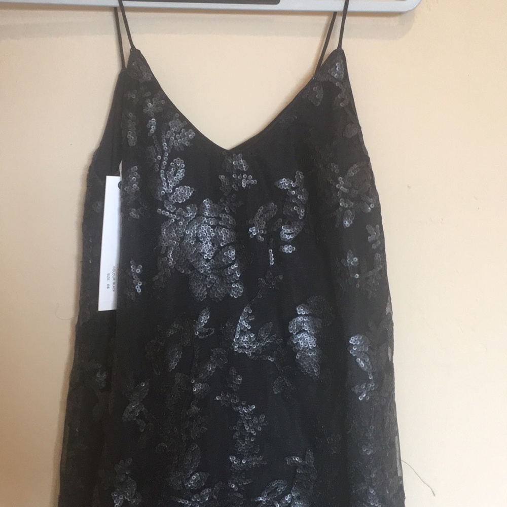 Black sequin/mesh bodycon mini dress - Picture 4 of 5